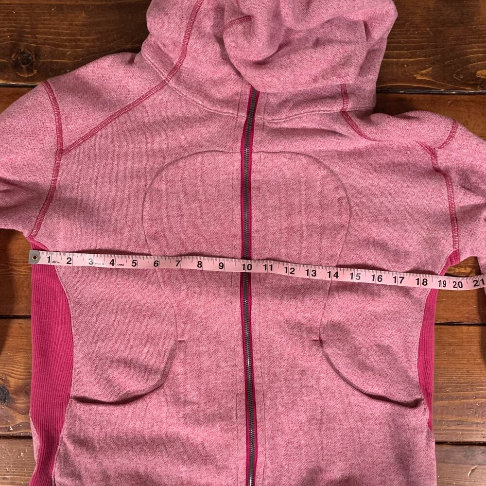 Lululemon On The Daily Hoodie Pink Women's 10 Blended Cotton Full Zip Jacket GUC - Picture 12 of 16
